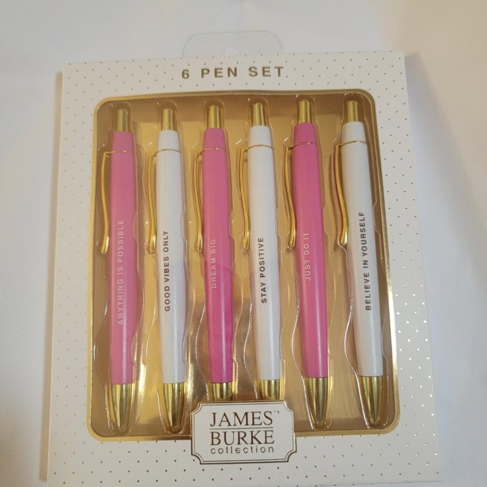 James Burke Collection Pens Pack of 6, NWT